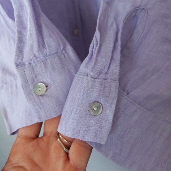 Lilly Pulitzer Lavender Blouse XL - Picture 5 of 12